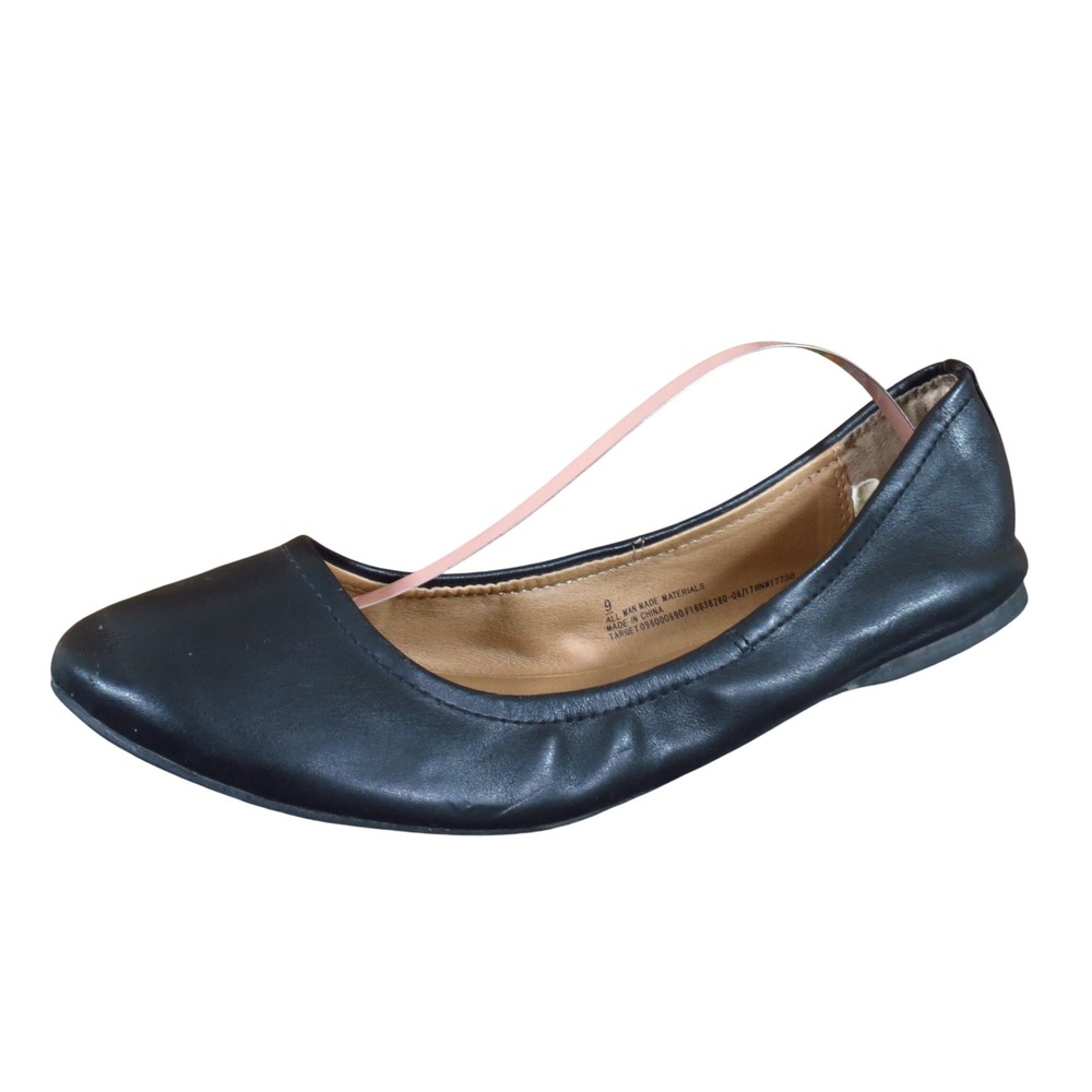 Mossimo Supply Co. Target 096000690 Womens Ballet Flat Sz 9 Work Black Synthetic